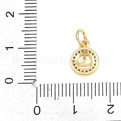 Messing micro pave klar zirkonia charme&nbsp;KK-F938-12G