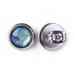 Natürliche Ohrstecker aus Abalone-Muschel / Paua-Muschel&nbsp;EJEW-JE03213