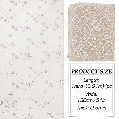 Pailletten-Polyester-Spitzenstoff&nbsp;DIY-WH0622-147A