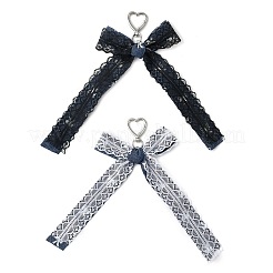 2 Stück 2 Farben Bowknot Polyester Spitzenband Anhänger Dekorationen&nbsp;HJEW-JM04338