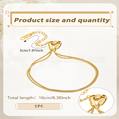 1 Stück mehrlagige Schlangenkettenarmbänder aus Edelstahl für Damen&nbsp;BJEW-LP0015-15