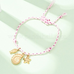 Braccialetti con ciondoli in acciaio inossidabile 304&nbsp;BJEW-D369-02G