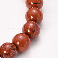 Natürliche rote Jaspis Perlen Stretch-Armbänder&nbsp;BJEW-Q692-19-8mm