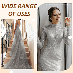 Tissu à paillettes en polyester&nbsp;AJEW-WH0481-581C