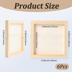 Bricolage enfants décoration en bois cadre photo en argile&nbsp;WOOD-WH20008-07H