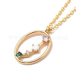 Collier pendentif constellation de zircons cubiques colorés&nbsp;LS-NJEW-H166-01D