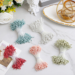 5 fascio di 5 colori di gesso con anima di fiori artificiali in cordino di cotone&nbsp;DIY-GF0014-07B
