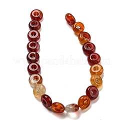Fili di perline agata rosso naturale&nbsp;G-P536-A06-01