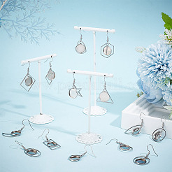 Kits de fabrication de boucles d'oreilles pendantes en acier inoxydable à dôme vierge à faire soi-même&nbsp;DIY-AN0001-09P