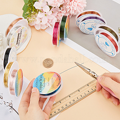 12 Rollen 12 Farben Kupfer Schmuck Basteldraht&nbsp;OCOR-SC0001-04
