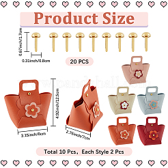 10 Satz 5 Farben PU-Leder-Handtaschen-Kits&nbsp;PURS-CL0001-03