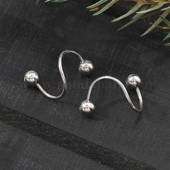 Pendientes de cartílago en espiral de acero inoxidable 304&nbsp;AJEW-A062-04P-01