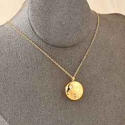 Colliers avec pendentif constellation en acier inoxydable 304 et zircone cubique transparente&nbsp;NJEW-R021-02G-08