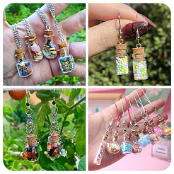 10 Stück 10 Stile Mini transparente Flaschenanhänger&nbsp;FIND-TA0008-30
