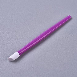 Резиновый гвоздь кутикула толкатель пластиковая ручка, чистящее средство для ногтей с резиновым наконечником, инструменты для ногтей, случайный один цвет или случайный смешанный цвет, 97x7 мм