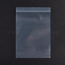 Bolsas de plástico con cierre de cremallera, bolsas de embalaje resellables, sello superior, bolsa autoadhesiva, Rectángulo, blanco, 16x11 cm, espesor unilateral: 3.9 mil (0.1 mm), 100 unidades / bolsa