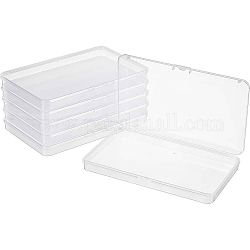 Transparente Aufbewahrungsbox aus Kunststoff, für Einweg-Gesichtsmundabdeckung, tragbare rechteckige staubdichte Aufbewahrungsbehälter für Munddeckel, Transparent, 18.9x11.2x1.7 cm