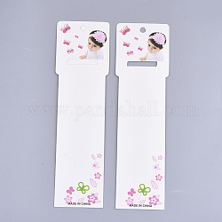 Karton Display-Karten, für Halskette verwendet, Armband, Rechteck, elfenbeinfarben, 20x5.5 cm