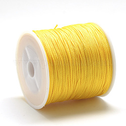 Нейлоновая нить, китайский вязать шнур, золотые, 0.4 мм, около 174.98 ярда (160 м) / рулон