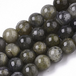 Chapelets de perles en labradorite naturelle , ronde, 8mm, Trou: 1mm, Environ 50 pcs/chapelet, 15.35 pouce (39 cm)