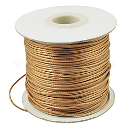 Cordón de poliéster encerado coreano, Cuerda de la perla, vara de oro, 1.2mm, aproximamente 185 yardas / rodillo