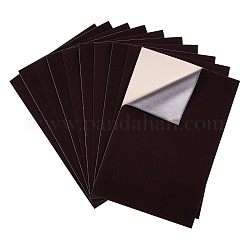 Stoffe floccate di gioielli, tessuto autoadesivo, nero, 40x28.9~29cm, 12sheets / set
