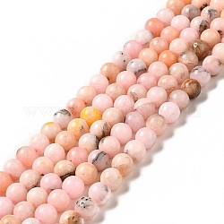 Fili di perle di opale rosa imitazione naturale, tondo, 8mm, Foro: 0.8 mm, circa 47pcs/filo, 15.35 pollice (39 cm)