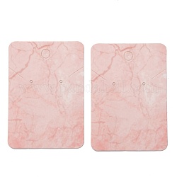 Pendiente de papel tarjetas de presentación, rectángulo con patrón de mármol, salmón, 7.2x5.1x0.04 cm, 100 unidades / bolsa