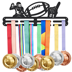 Superdant America Football Medaillenaufhänger Nr. 1, Regal, Auszeichnungen, Bandhalter, Medaillenhaken, Wandregal, Rahmen, Präsentationsständer für 40 Medaillen, Sportlergeschenk