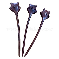 Des bâtonnets de bois pour les cheveux, accessoires de cheveux pour femme, forme de chat, 180~200mm