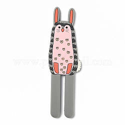 Cute Multifunction Acrylic Magnetic Refrigerator Sticker Fridge Magnets Hanging Hook, Rabbit, Gray, 134.8x39x6.3mm