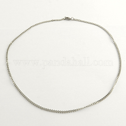 304 Stainless Steel Curb Chain Necklaces, Stainless Steel Color, 20 inch(50.8cm)