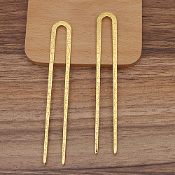 合金のヘアーフォークのパーツ  uの形状  ゴールドカラー  125x18mm