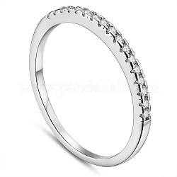 Shegrace 925 anillos de plata esterlina, con grado aaa circonio cúbico, Platino, tamaño de 6, 16.8mm