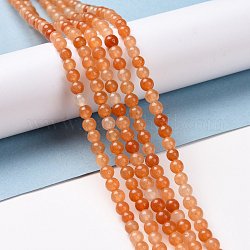 Avventurina rossa naturale fili di perle, tondo, 4~4.5mm, Foro: 1 mm, circa 91~94pcs/filo, 14.9 pollice (38 cm)