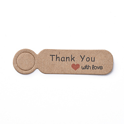 紙ギフトタグ  hange tags  美術工芸用  バレンタインデー/感謝祭  愛の言葉ありがとうの長方形  バリーウッド  13x49.5x0.5mm  穴：9mm