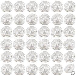Bottoni con gambo in plastica imitazione perla gorgecraft 50 pz, con accessori di ferro, roso, vecchio pizzo, 11x10.5mm, Foro: 2 mm