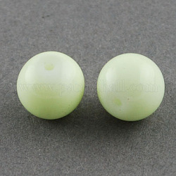 Painted Glass Bead Strands, Baking Paint, Round, Pale Green, 8mm, Hole: 1.3~1.6mm, about 100pcs/strand, 31.4 inch