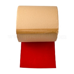 Fodera floccata in velluto adesivo, per il bastone della buccia del tessuto del mestiere del cassetto dei gioielli, rosso, 250x0.8mm, 50iarde/rotolo