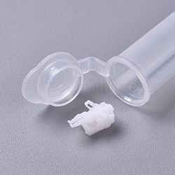 Remplissage de matériel de résine époxy cristal bricolage, astronaute, pour la fabrication de bijoux artisanat, avec tube / boîte en résine jetable transparente, blanc, Tube: 52x22x15mm, 13x6x7mm