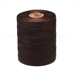 Cordón de poliéster encerado, coco marrón, 1x0.5mm, alrededor de 743.66 yarda (680 m) / rollo