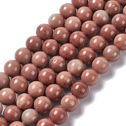 Natürliche Jade Perlen Stränge, Runde, indian red, 10~10.5 mm, Bohrung: 1.2 mm, ca. 37 Stk. / Strang, 15.75'' (40 cm)