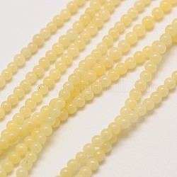Harz runde Perlen Stränge, Imitation Bienenwachs-Stil, beige, 2 mm, Bohrung: 0.8 mm, ca. 184 Stk. / Strang, 16 Zoll
