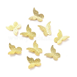Латунные кабошоны, ногтей декоративные аксессуары, бабочка, золотые, 4.5x4.5x1.5 мм