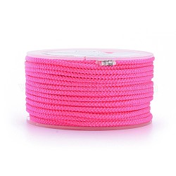 Полиэстер плетеный шнур, темно-розовыми, 2 мм, около 16.4 ярда (15 м) / рулон