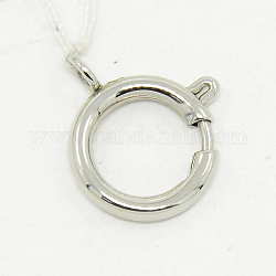 304 пружинное кольцо из нержавеющей стали, ручная полировка, дизайнерские материалы ожерелье, цвет нержавеющей стали, 16 мм, отверстие : 3 мм