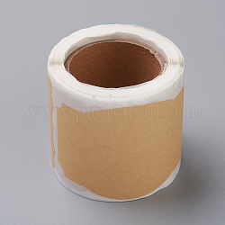 Etiquetas autoadhesivas de etiquetas de regalo de papel kraft, Etiquetas adhesivas, rectángulo de etiqueta en blanco, bronceado, rectángulo: 76x50 mm, 4 patrones / rollo, 100pcs / rollo