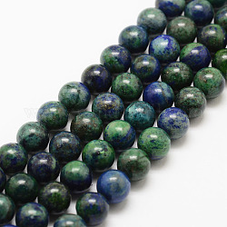 Natürliche Chrysokolla und Lapislazuli Perlen, Runde, gefärbt, 6 mm, Bohrung: 1 mm, ca. 62 Stk. / Strang, 15.7 Zoll