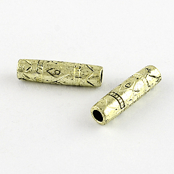 Antique Acrylic Beads, Tube, Antique Golden Plated, 25x7mm, Hole: 4mm, about 780pcs/500g