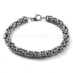 304 bracelet chaîne corde en acier inoxydable, couleur inoxydable, 8-7/8 pouce (22.4 cm)
